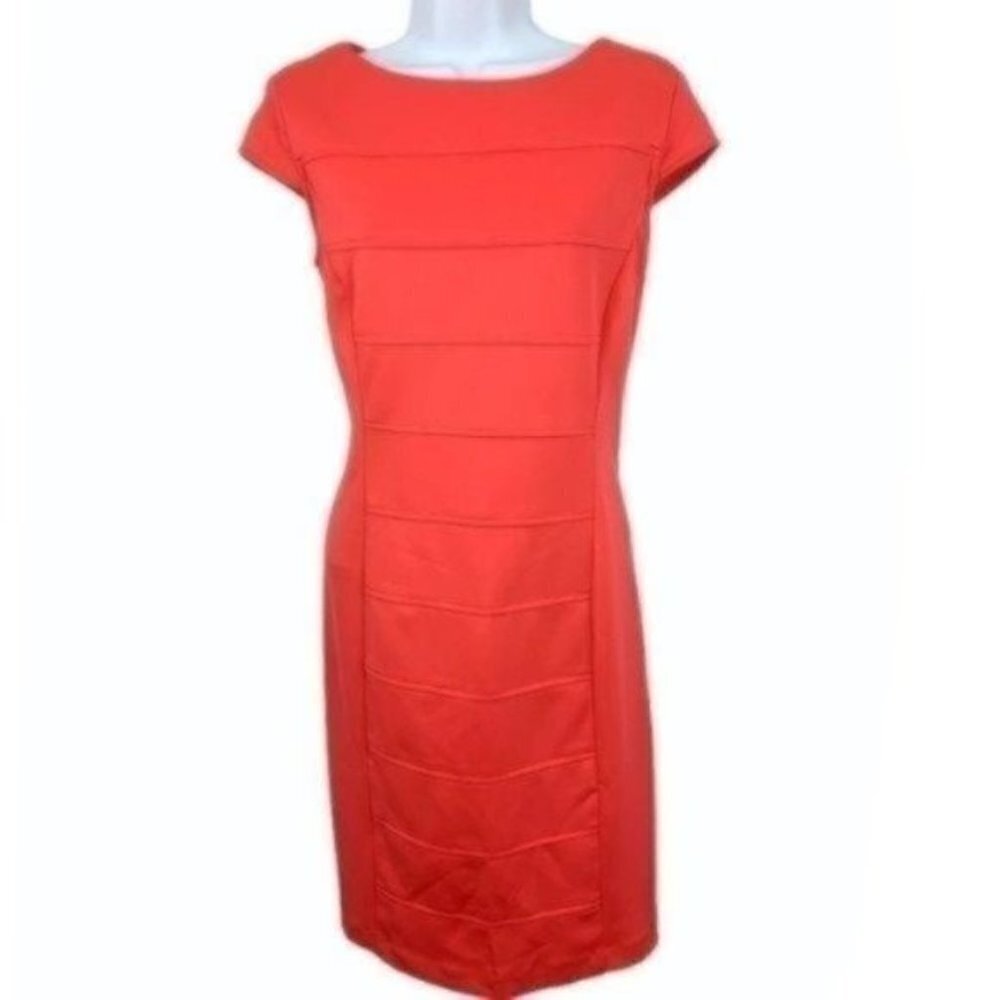 New! Sandra Darren Red Orange Dress
